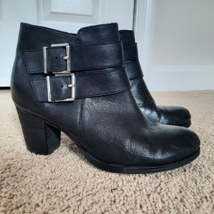 Clarks black ankle boots